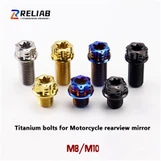 Titanium Bolts Rau Motorcycle Rearview Daim iav M8